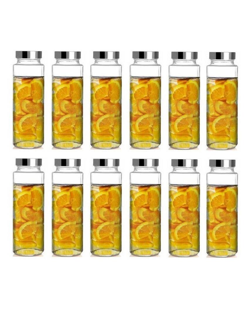 Clear Glass Designer Bottle for Food Grade Storage Versatile Use for Drinks or Grains | 750 ML | 3 x 10 inches