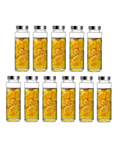 Clear Glass Designer Bottle for Food Grade Storage Versatile Use for Drinks or Grains | 750 ML | 3 x 10 inches