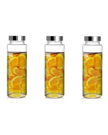 Clear Glass Designer Bottle for Food Grade Storage Versatile Use for Drinks or Grains | 750 ML | 3 x 10 inches