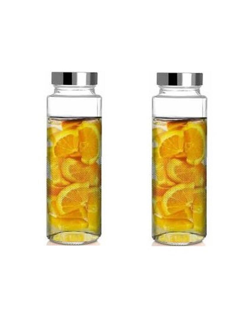 Clear Glass Designer Bottle for Food Grade Storage Versatile Use for Drinks or Grains | 750 ML | 3 x 10 inches