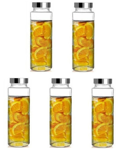 Clear Glass Designer Bottle for Food Grade Storage Versatile Use for Drinks or Grains | 750 ML | 3 x 10 inches