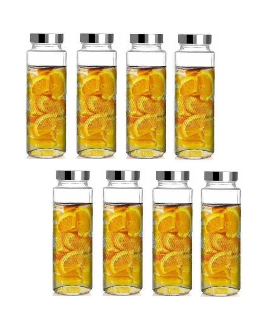 Clear Glass Designer Bottle for Food Grade Storage Versatile Use for Drinks or Grains | 750 ML | 3 x 10 inches