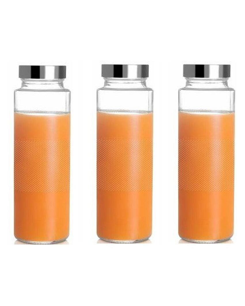 Clear Glass Designer Bottle for Safe Food Grade Storage Sleek and Practical | 750 ML | 3 x 10 inches