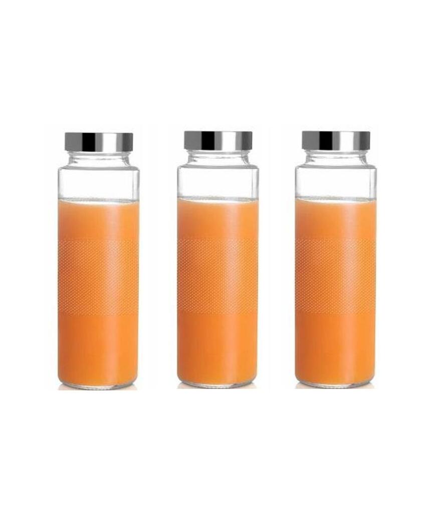 Clear Glass Designer Bottle for Safe Food Grade Storage Sleek and Practical | 750 ML | 3 x 10 inches