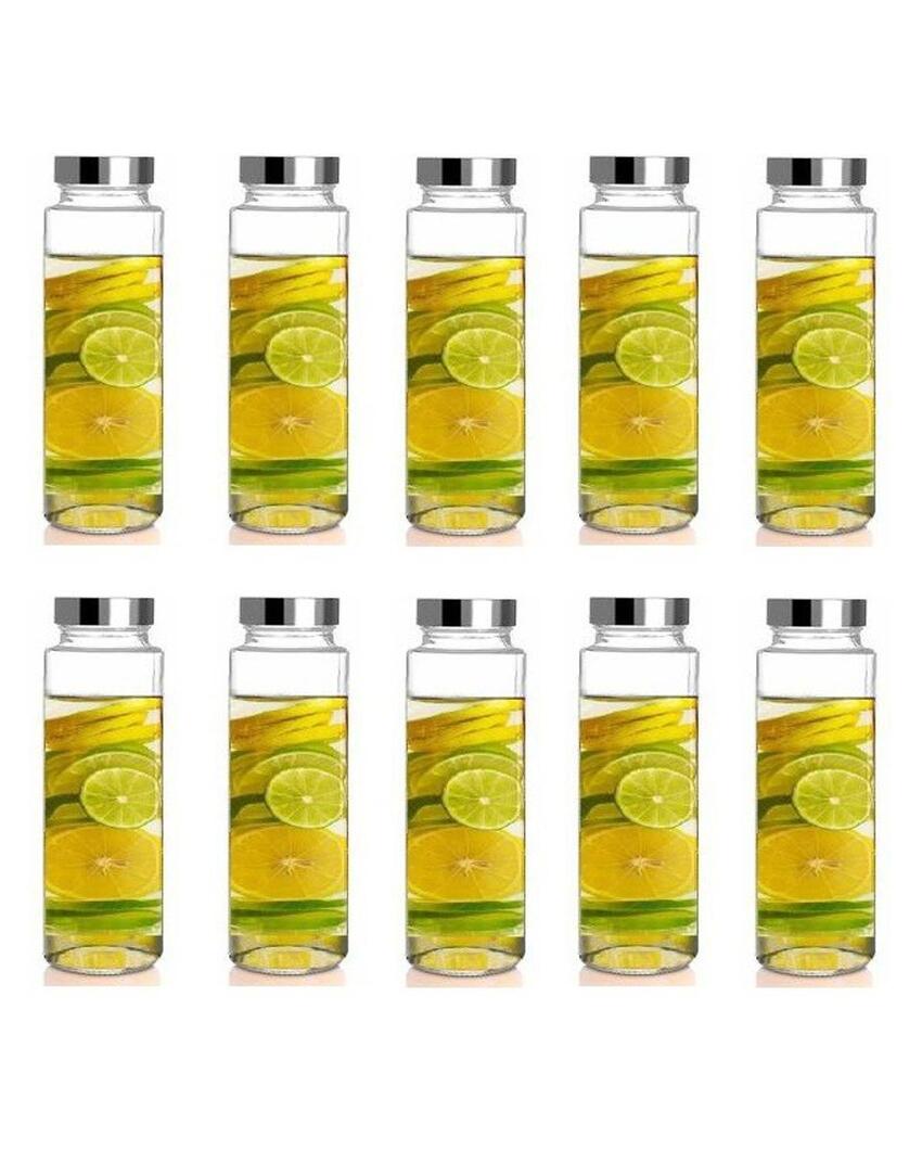 Clear Glass Bottle for Food and Drink Storage Versatile Designer Look | 750 ML | 3 x 10 inches