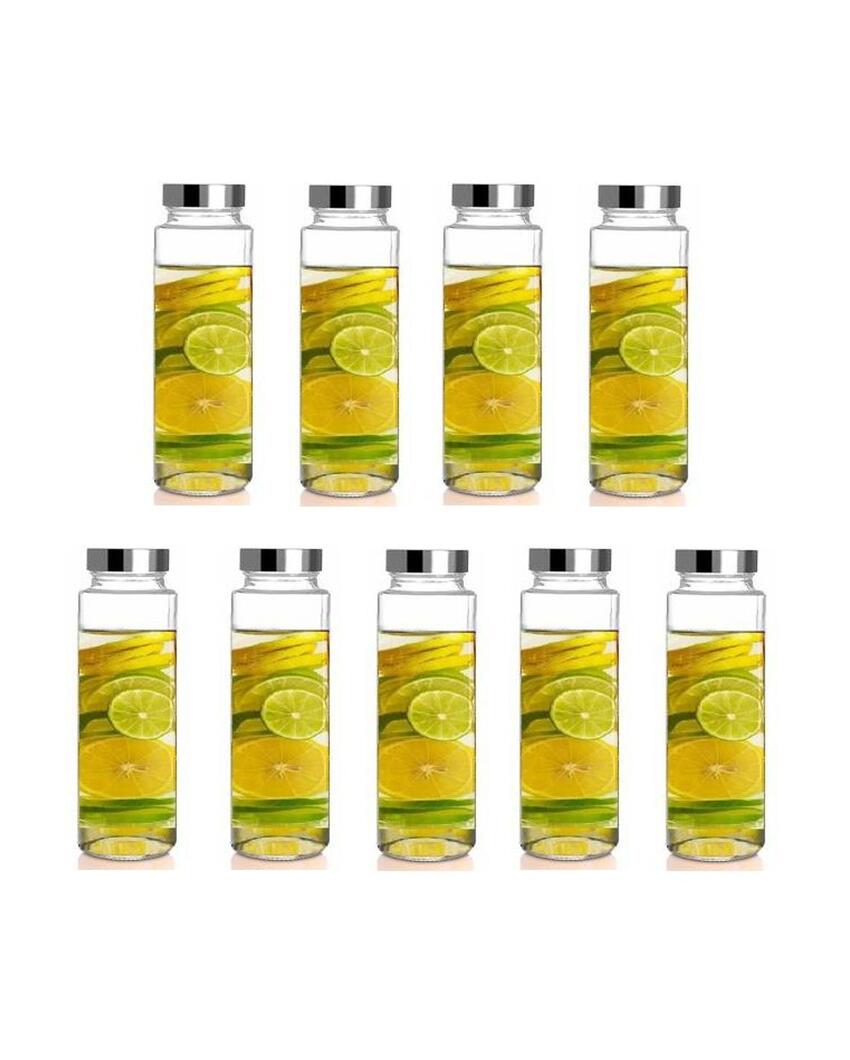 Clear Glass Bottle for Food and Drink Storage Versatile Designer Look | 750 ML | 3 x 10 inches