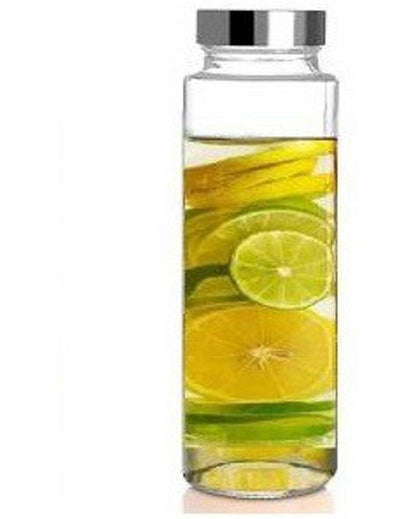 Clear Glass Bottle for Food and Drink Storage Versatile Designer Look | 750 ML | 3 x 10 inches