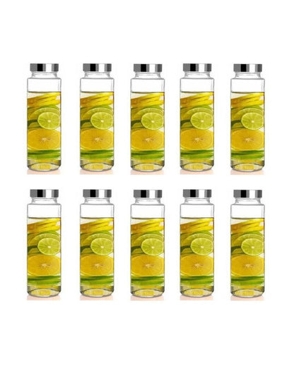 Clear Glass Bottle for Food and Drink Storage Versatile Designer Look | 750 ML | 3 x 10 inches