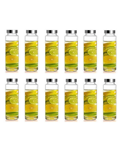 Clear Glass Bottle for Food and Drink Storage Versatile Designer Look | 750 ML | 3 x 10 inches