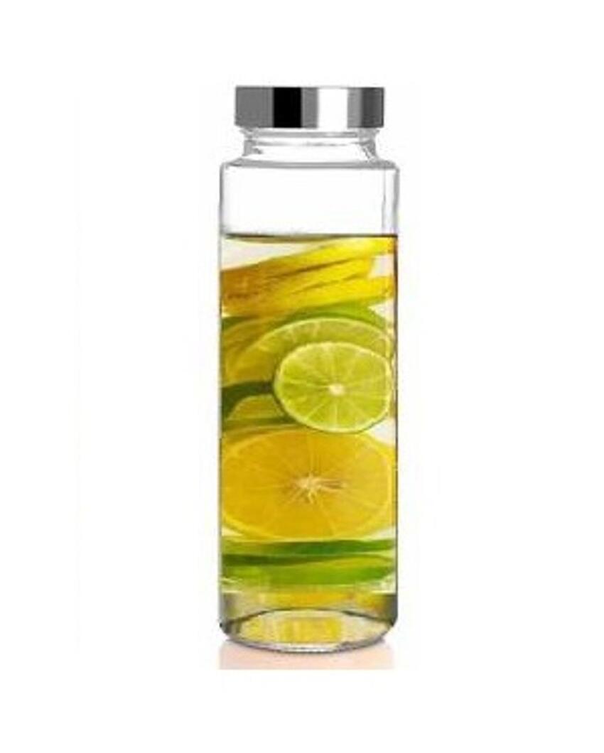 Clear Glass Bottle for Food and Drink Storage Versatile Designer Look | 750 ML | 3 x 10 inches