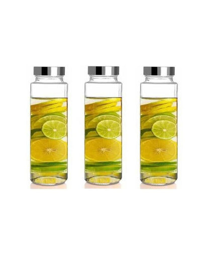 Clear Glass Bottle for Food and Drink Storage Versatile Designer Look | 750 ML | 3 x 10 inches