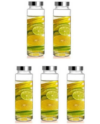 Clear Glass Bottle for Food and Drink Storage Versatile Designer Look | 750 ML | 3 x 10 inches