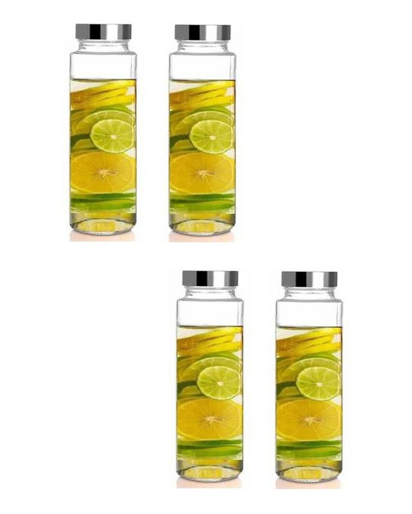 Clear Glass Bottle for Food and Drink Storage Versatile Designer Look | 750 ML | 3 x 10 inches