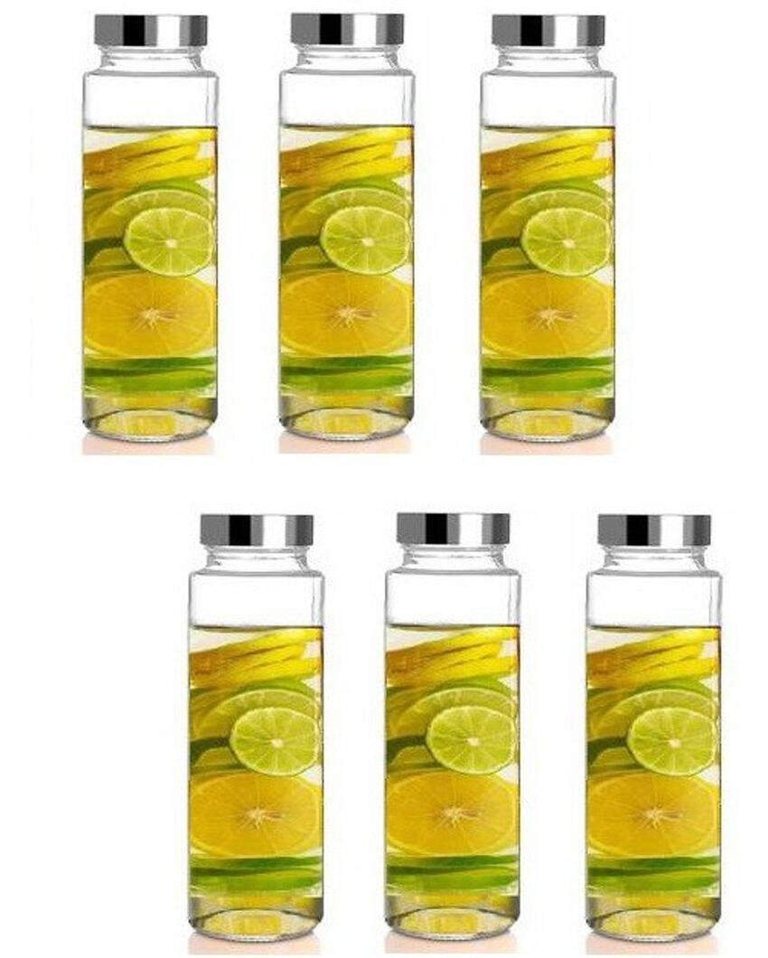 Clear Glass Bottle for Food and Drink Storage Versatile Designer Look | 750 ML | 3 x 10 inches