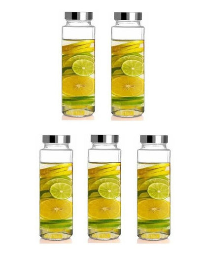 Clear Glass Bottle for Food and Drink Storage Versatile Designer Look | 750 ML | 3 x 10 inches