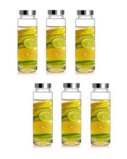 Clear Glass Bottle for Food and Drink Storage Versatile Designer Look | 750 ML | 3 x 10 inches