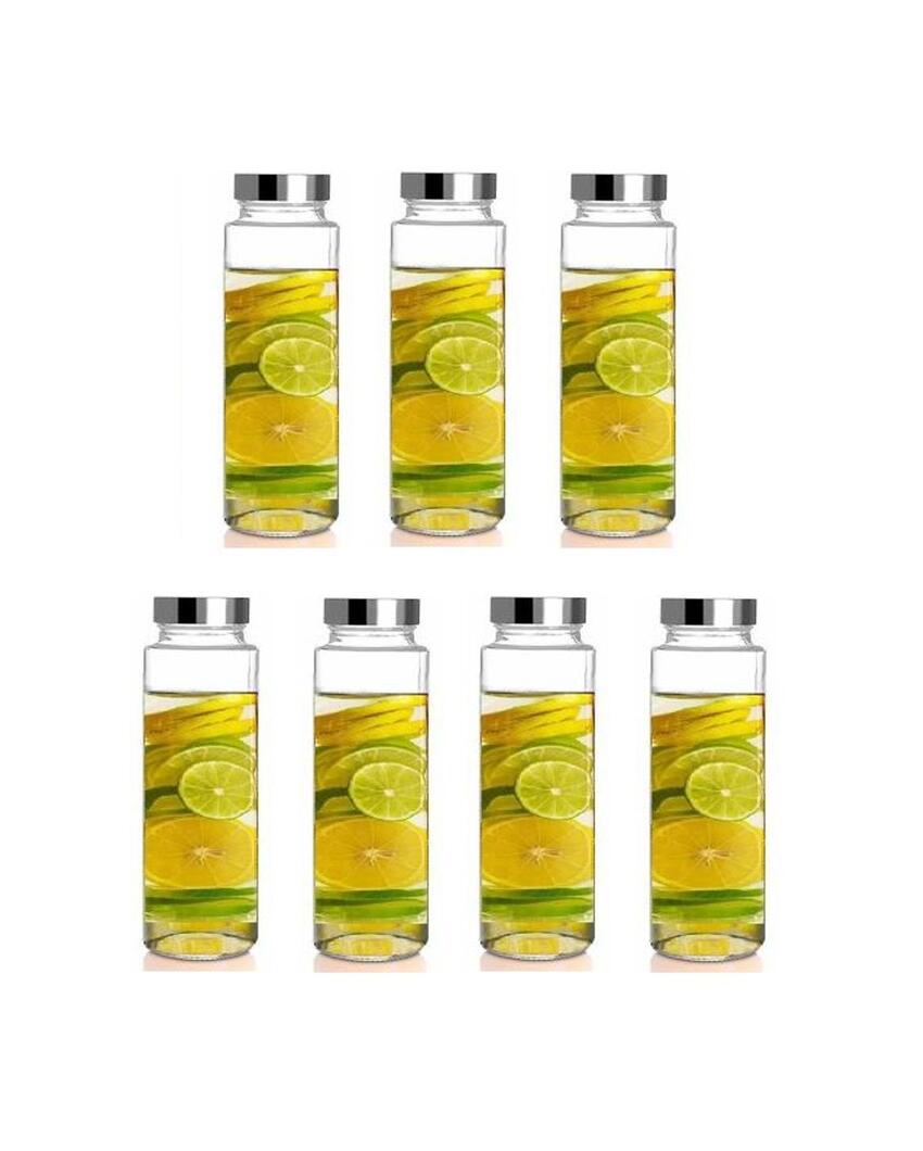 Clear Glass Bottle for Food and Drink Storage Versatile Designer Look | 750 ML | 3 x 10 inches