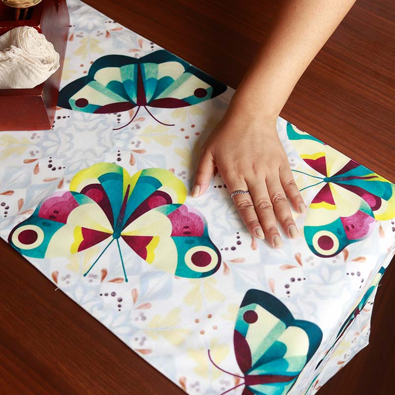 Ecstasy Butterfly Table Runner | 13x58 Inches,  72x13 Inches