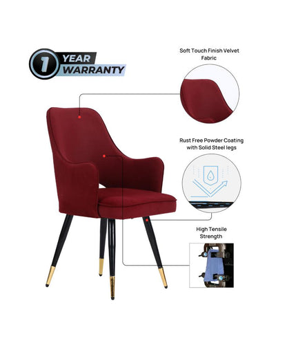 Trendy Versatile Accent Velvet Arm Chair | 19 x 20 x 35 inches