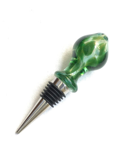 Emerald Glass Wine Stopper