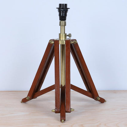 Vintage Tripod Carnation Print with Satin Shade Design Wooden Table Lamp | 10 x 21 inches