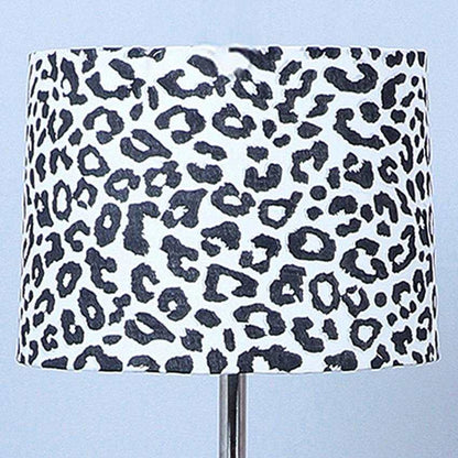 Vintage Leopard Print with Satin Shade Tripod Design Wooden Base Floor Lamps | 24 x 24 x 56 inches