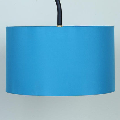 Modern Aqua with Satin Shade Downlighter Design Iron Base Floor Lamps | 15 x 53 inches