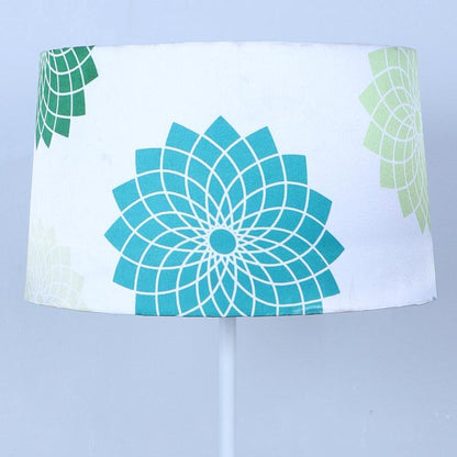 Timeless Dahlia Floral Print with Satin Shade Design Metal Base Foldable Floor Lamp | 12 x 57 inches