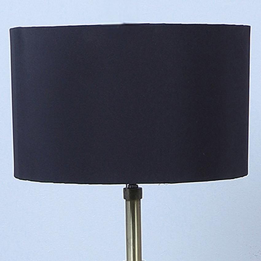 Vintage Black with Cotton Shade Tripod Design Wooden Base Floor Lamps | 24 x 56 inches