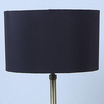 Vintage Black with Cotton Shade Tripod Design Wooden Base Floor Lamps | 24 x 56 inches