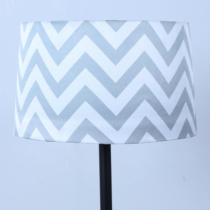 Sophisticated Maze Print with Satin Shade Design Metal Base Foldable Floor Lamp | 12 x 51 inches