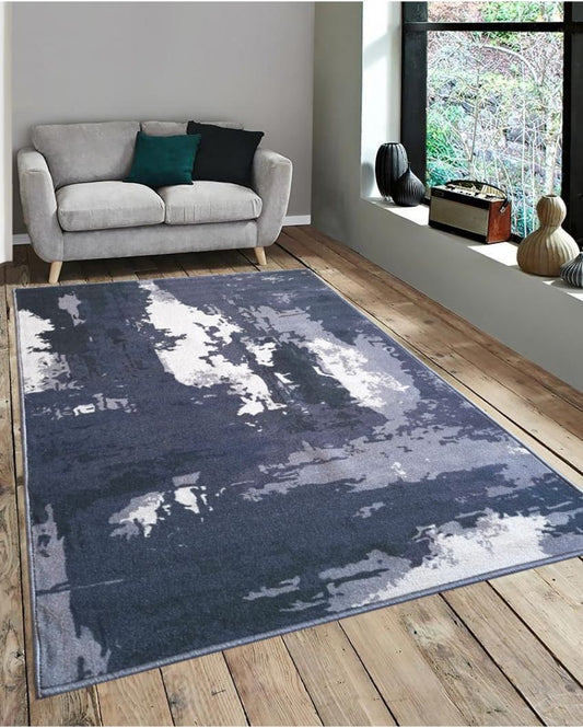 Blue Utopica Abstract  Anti-Slip Rug | 3 x 5 Ft