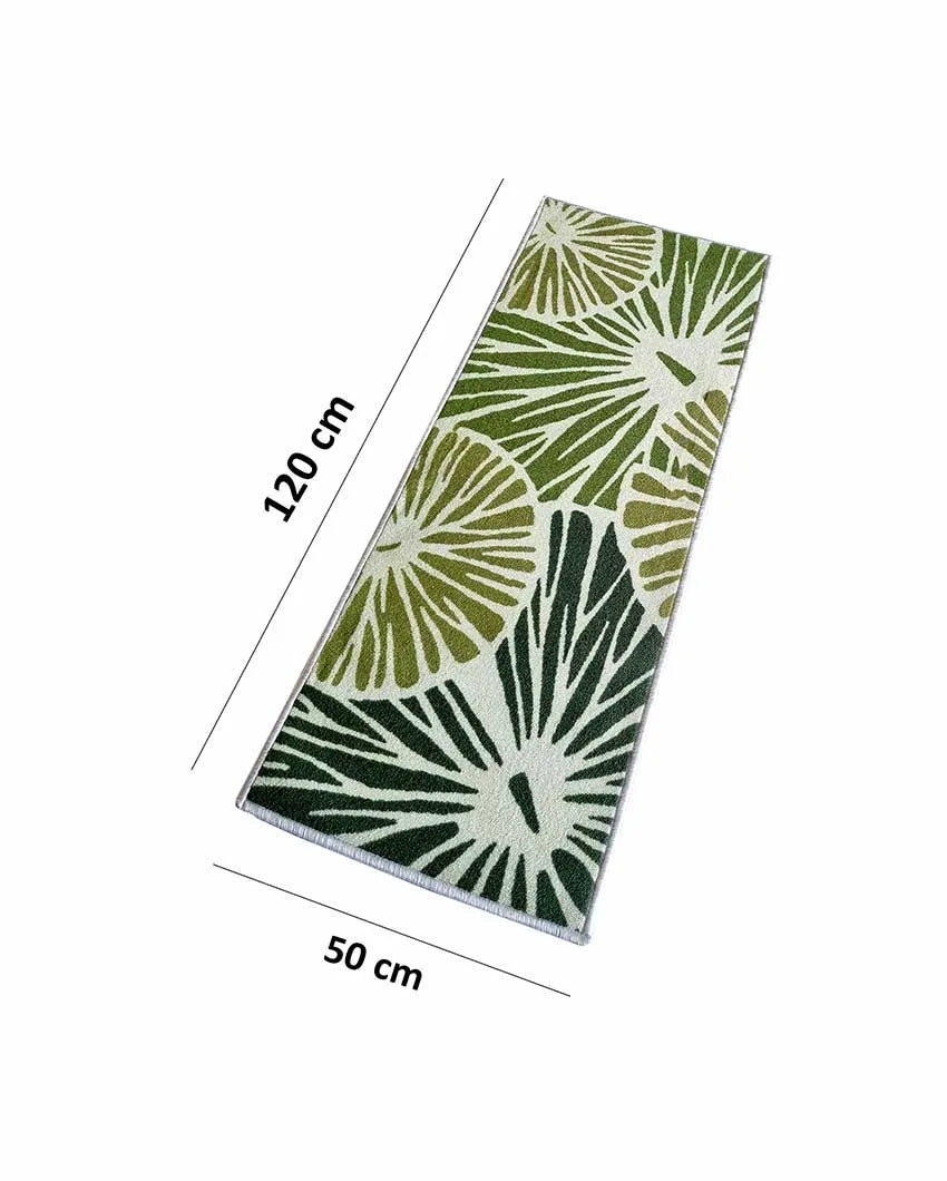 Lotus Leaf Floral Anti-Slip Runner Floor Mat | 47x20 inches