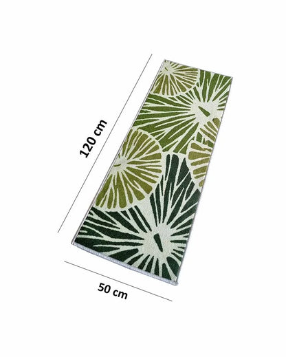 Lotus Leaf Floral Anti-Slip Runner Floor Mat | 47x20 inches