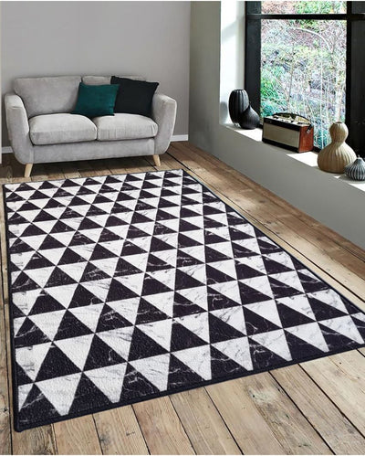 Marble Triangles Design Anti-Slip Rug | 3 x 5 Ft