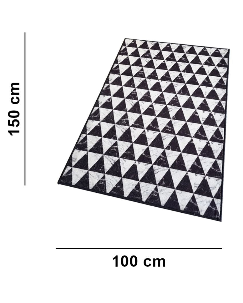 Marble Triangles Design Anti-Slip Rug | 3 x 5 Ft