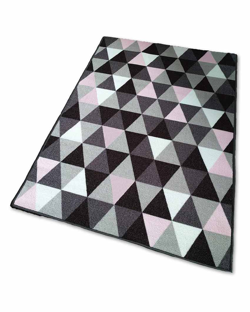 Geometric Triangles Anti-Slip Nylon Area Rug | 3 x 5 ft
