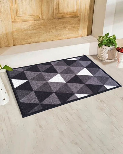 Triangles Geometric Anti-Slip Nylon Door Mats | Set of 2 | 24x16 inch