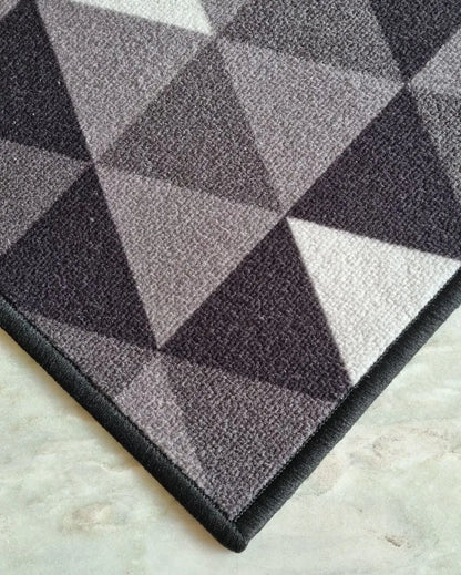 Triangles Geometric Anti-Slip Nylon Door Mats | Set of 2 | 24x16 inch