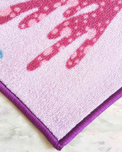 Purple Mermaid Princess Printed Kids Nylon Carpet | 5 x 3 Feet