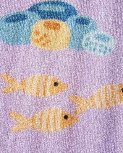 Purple Mermaid Princess Printed Kids Nylon Carpet | 5 x 3 Feet