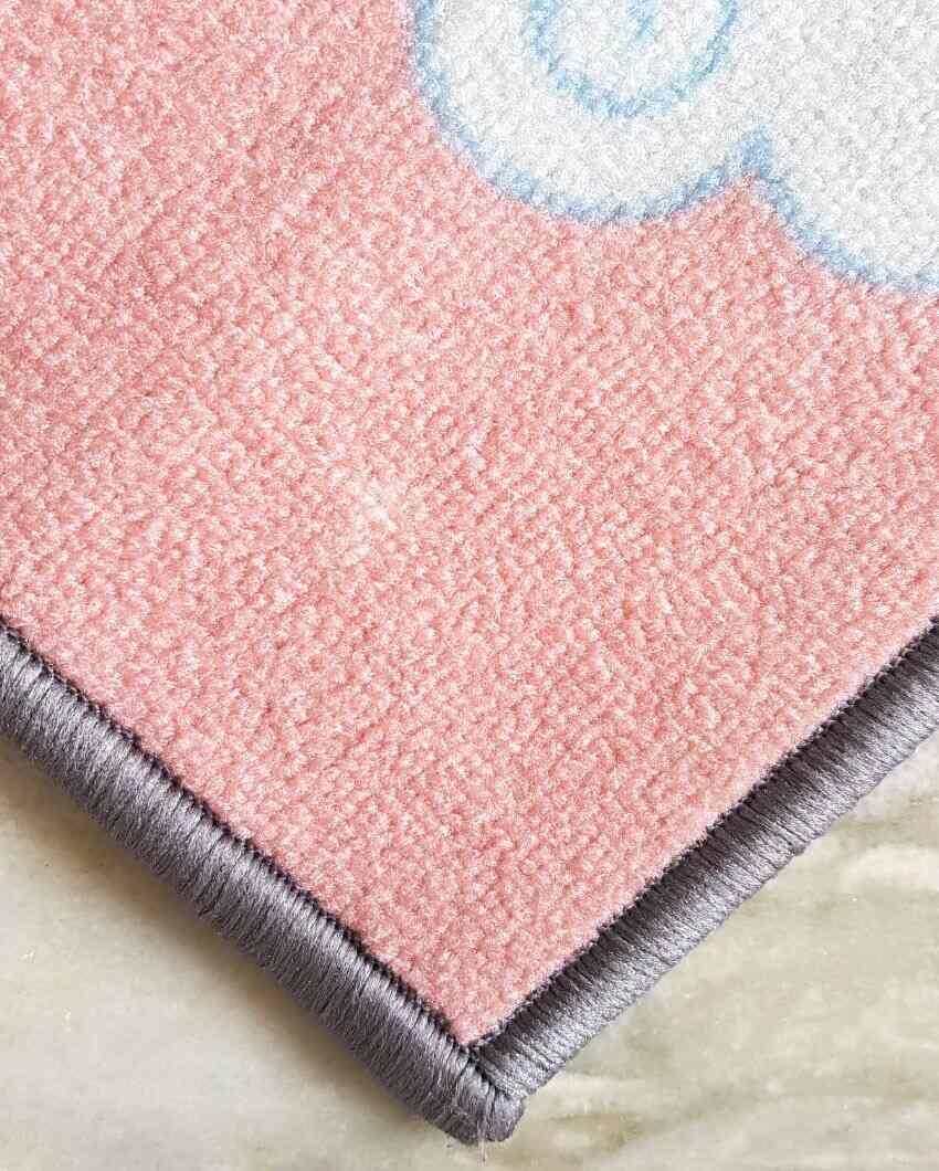 Pink Unicorn Kids Printed Nylon Carpet | 5 x 3 Feet