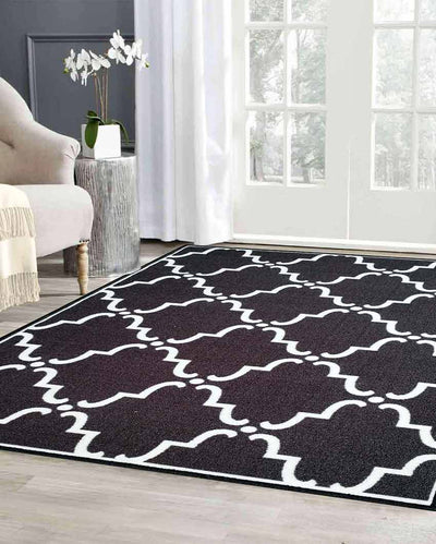 Damask Trellis Anti-Slip Nylon Area Rug | 3 x 5 Ft