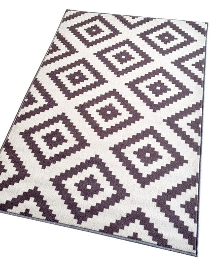 Jacquard Pattern Anti-Slip Rug | 3 x 5 Ft Grey