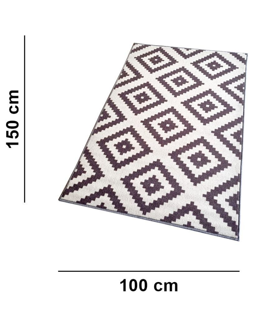 Jacquard Pattern Anti-Slip Rug | 3 x 5 Ft Grey