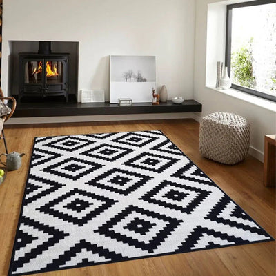 Jacquard Pattern Anti-Slip Nylon Area Rug | 3 x 5 Ft