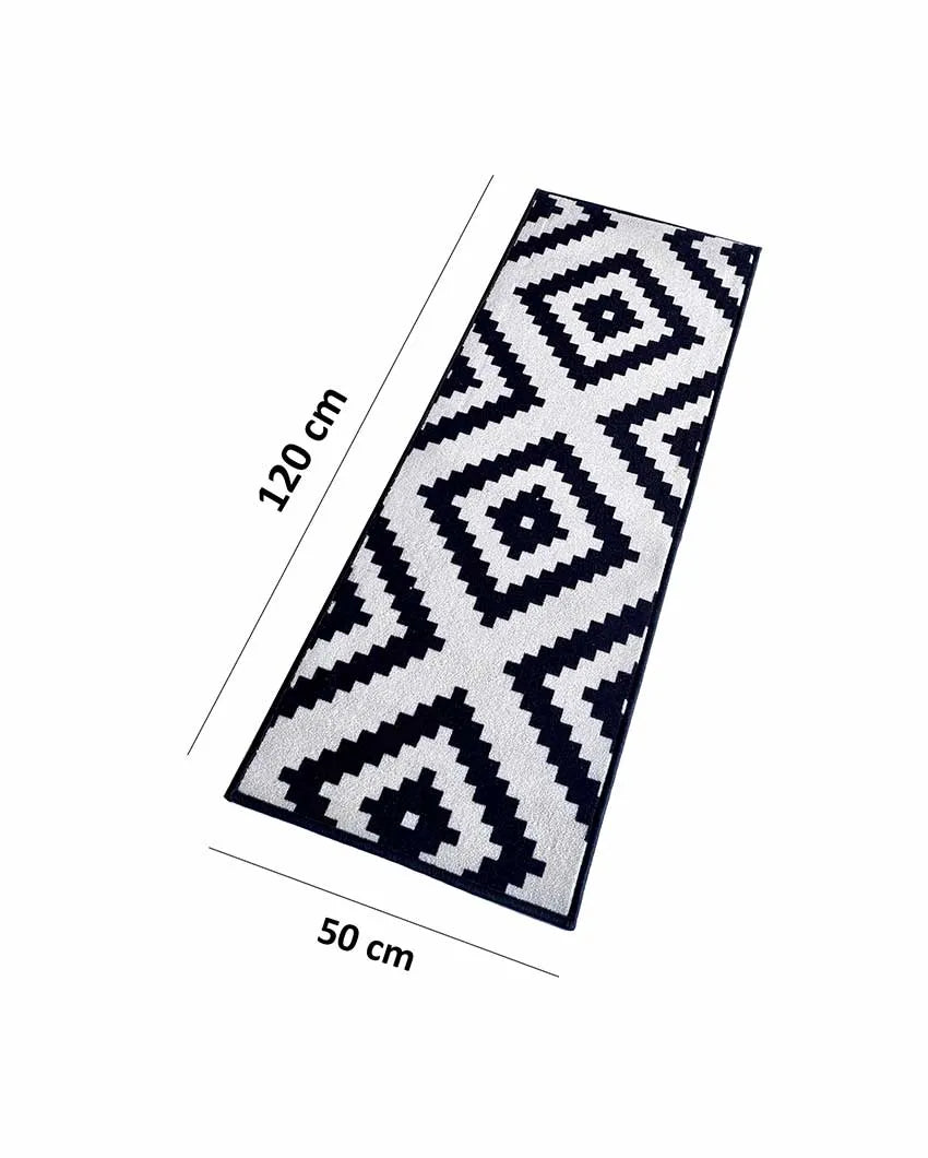 Jacquard Pattern Nylon Anti-Slip Runner Floor Mat | 47x20 inches