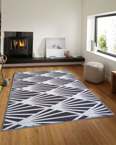 Grey Mohawk Pattern Anti-Slip Rug | 3 x 5 Ft