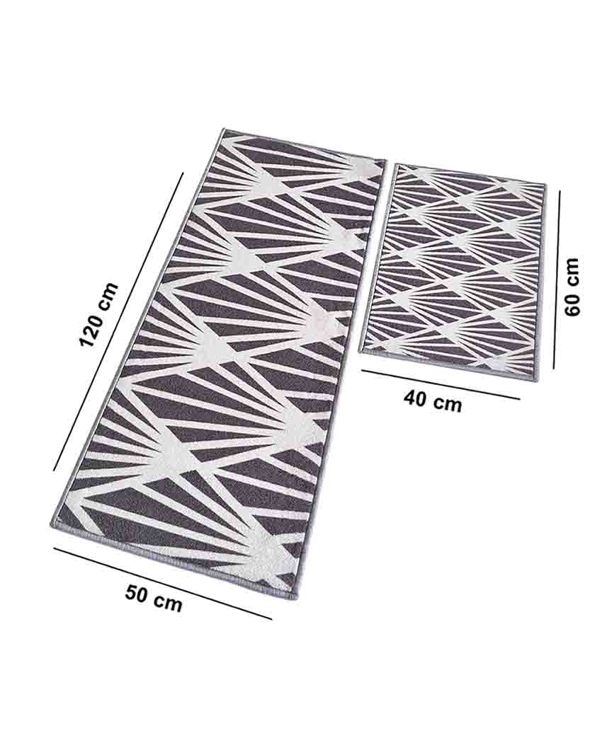 Mohawk Pattern Nylon Anti-Slip Runner & Floor Mat Set