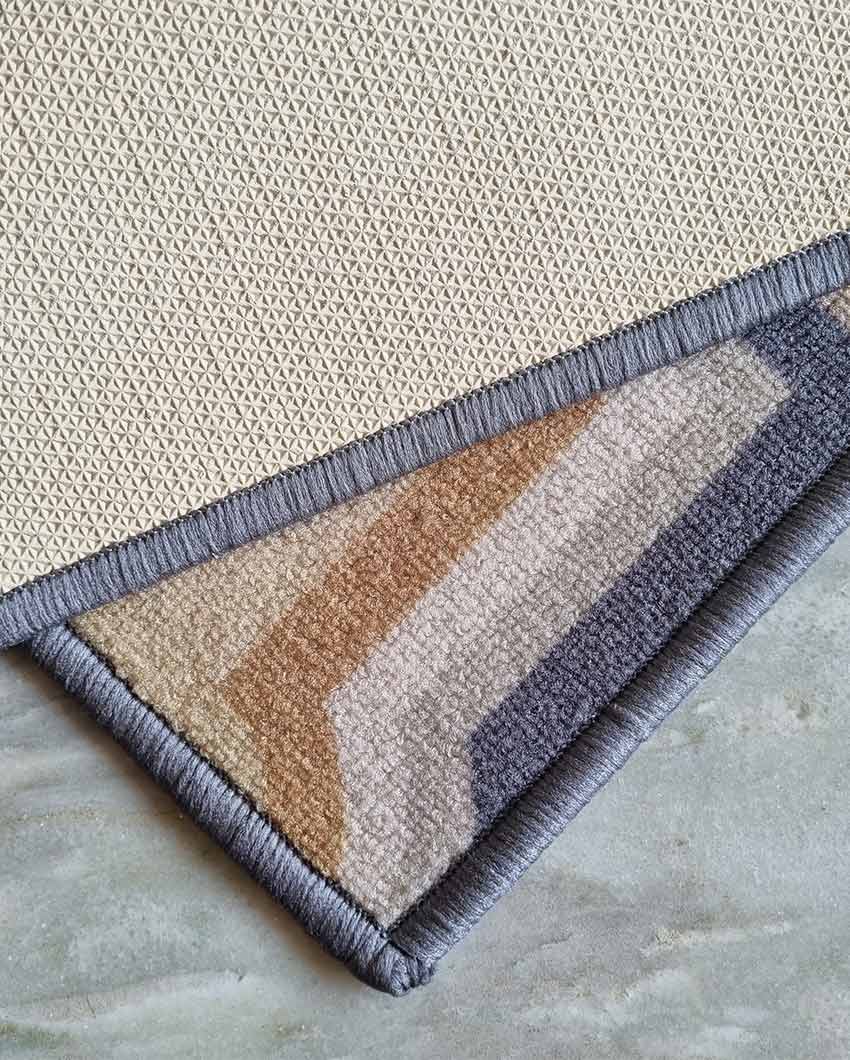Beige Earth Tiles Anti-Slip Nylon Rug | 3x5 ft